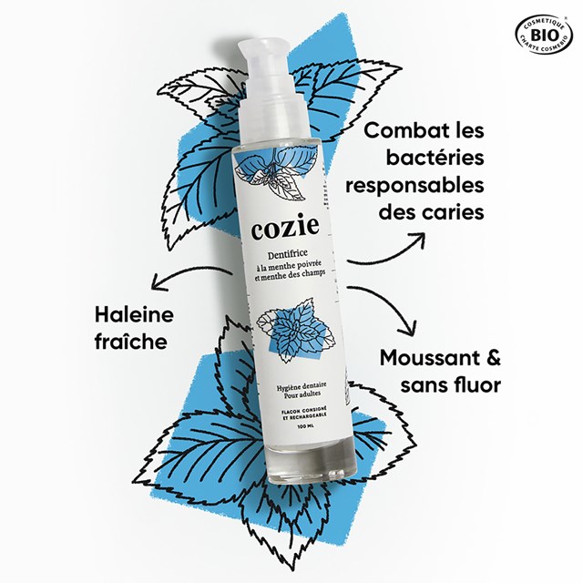 Dentifrice bio menthe poivrée & menthe des champs - 100ml 2