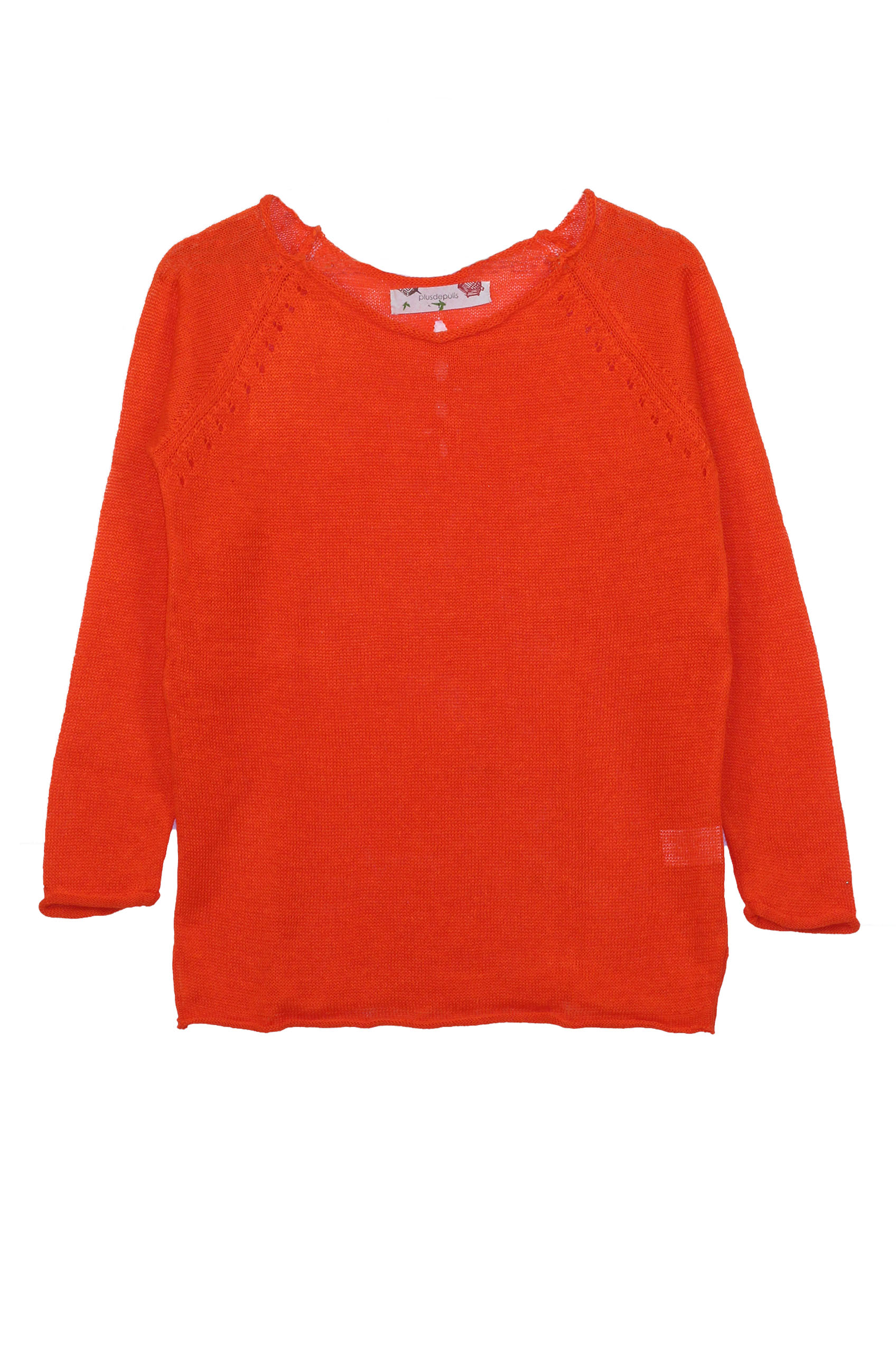 Pull Oseille col bateau 100% lin   - Vert Jungle 4