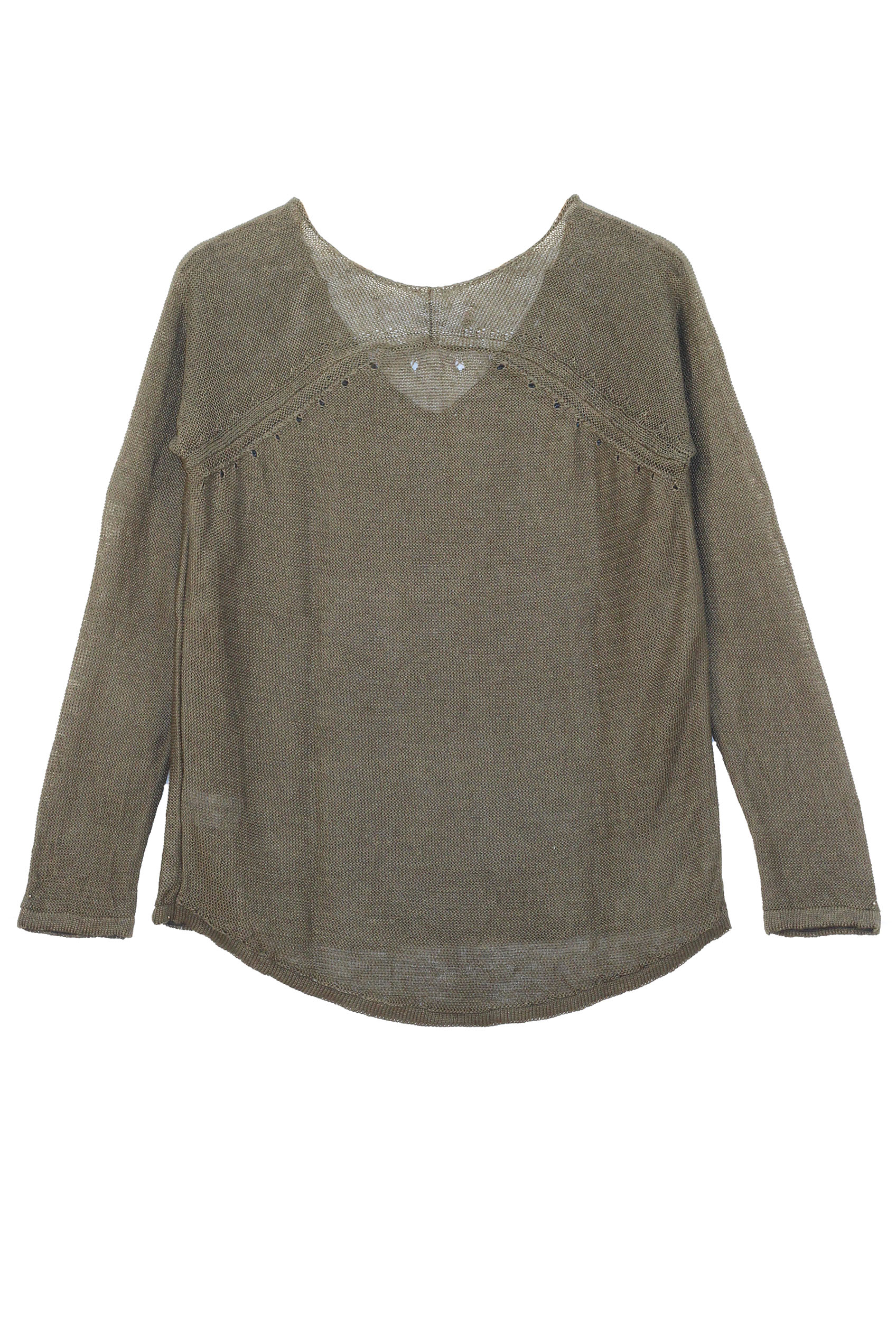 Pull persil col V 100% lin  - Navy 5