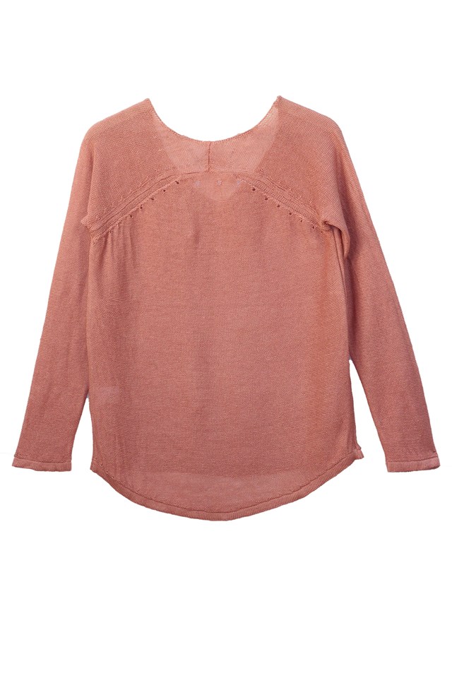 Pull persil col V 100% lin  - Vert Jungle 5