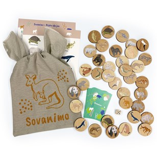 Sovanimo - Jeu de découverte de 18 animaux sauvages