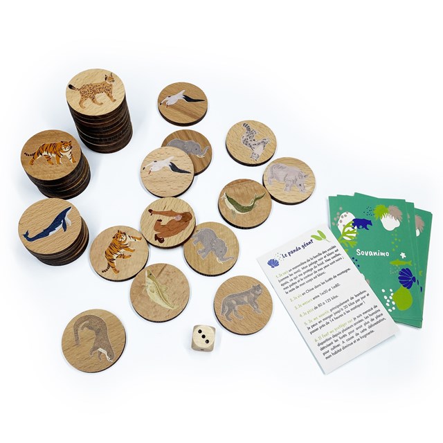 Pions de jeu en bois