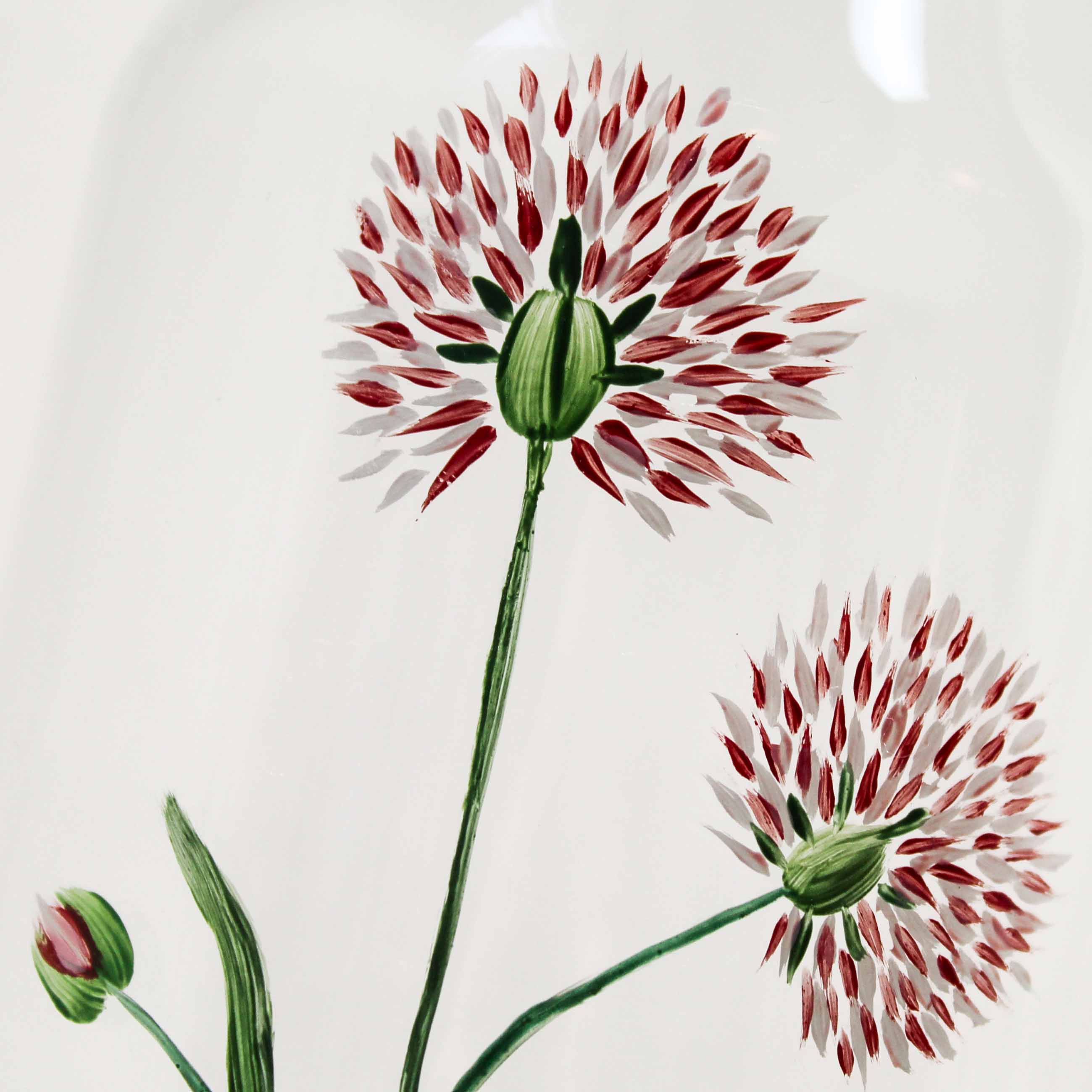 Carafe en verre peinte à la main - 1L Bleuet Rouge 3