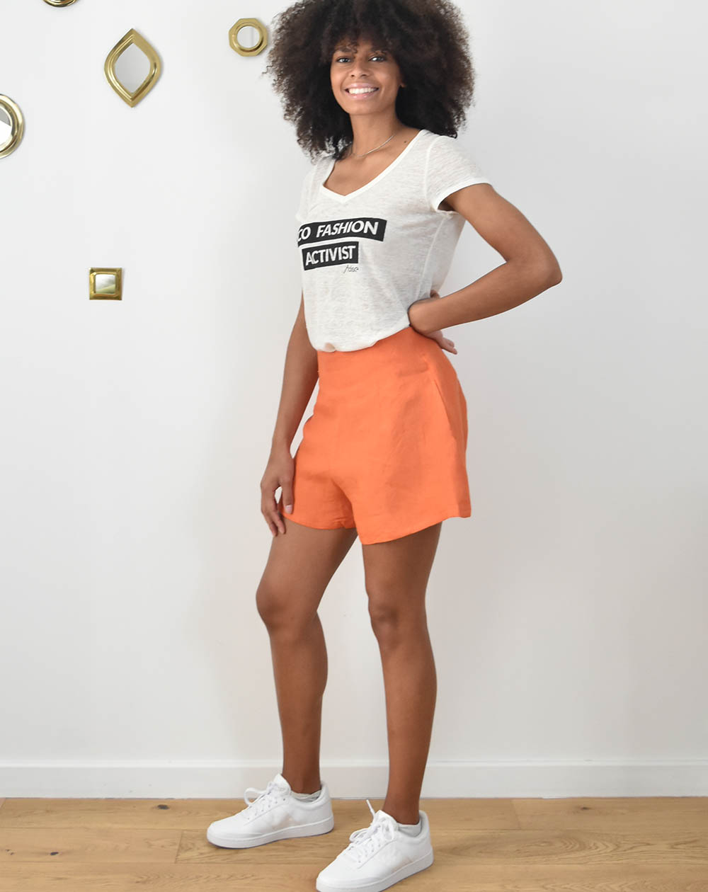 Short Zef lin orange Aatise coté