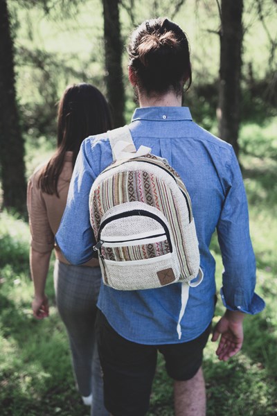 sac en chanvre éthique et écoresponsable fait main motifs ethniques
