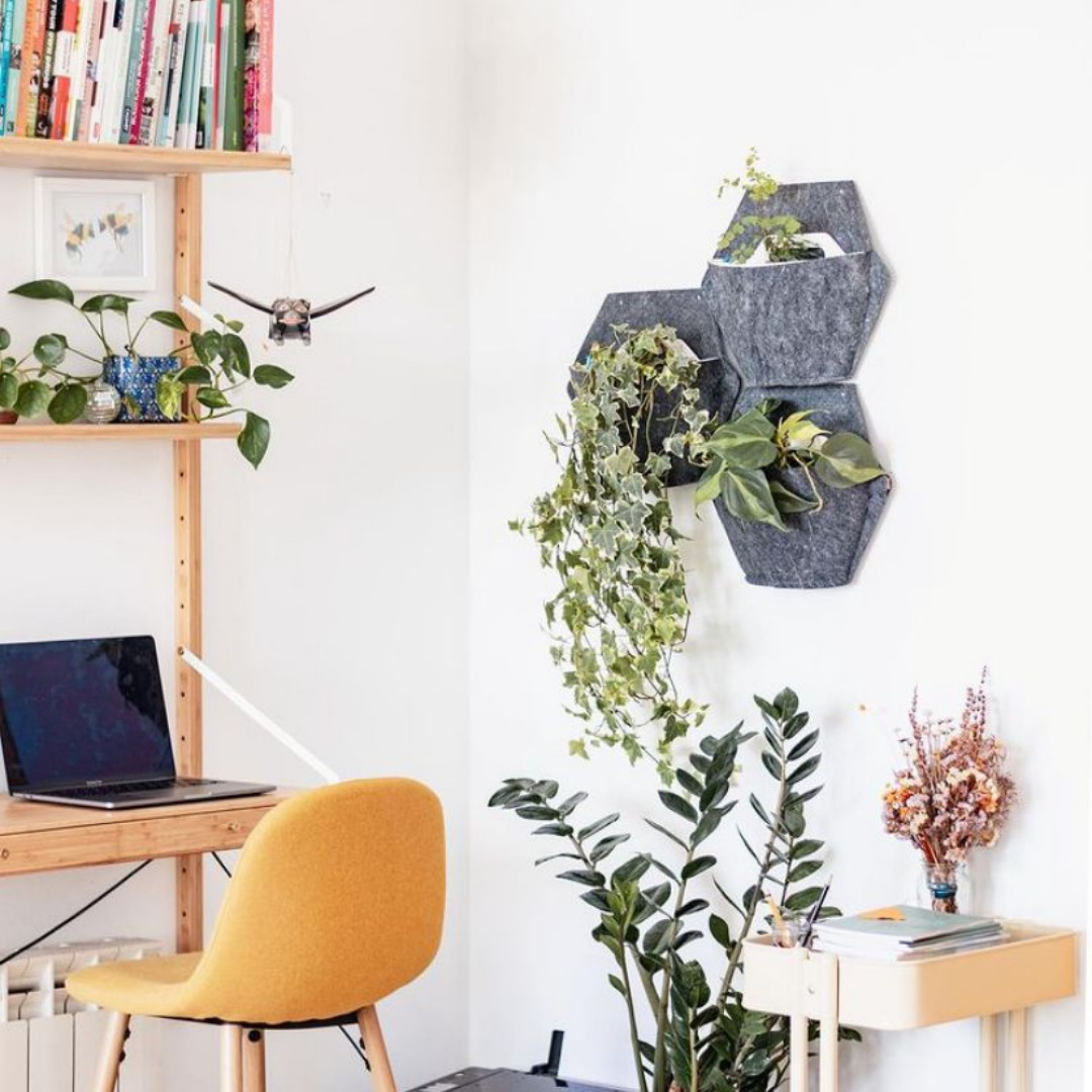 Pack 3 pots muraux à couverture textile 7