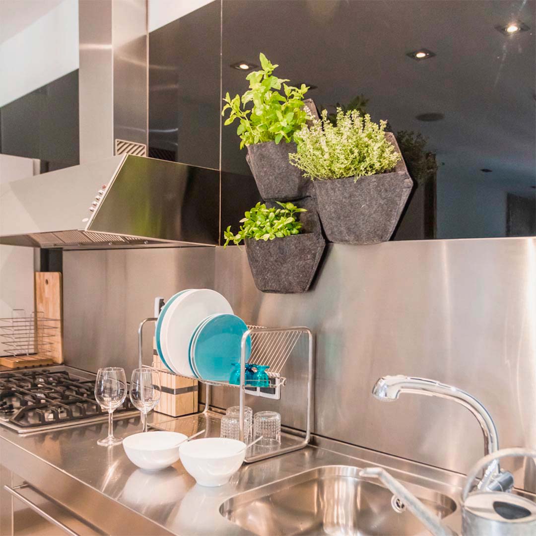 Pack 3 pots muraux à couverture textile 4