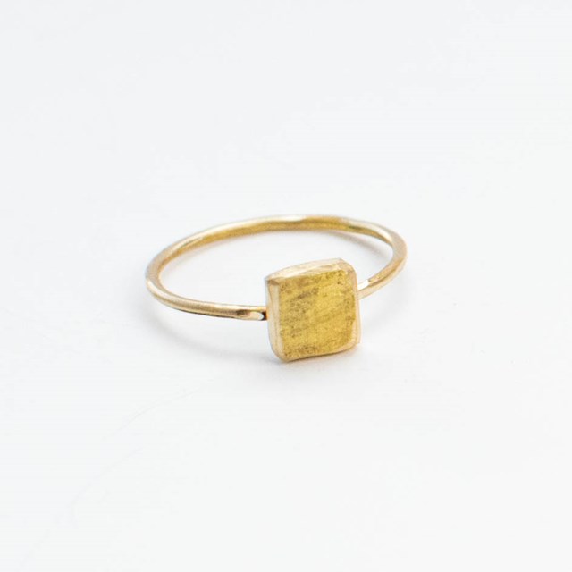 bague, schiste, dorée, bresma, laiton, faitmain, paris, martelée