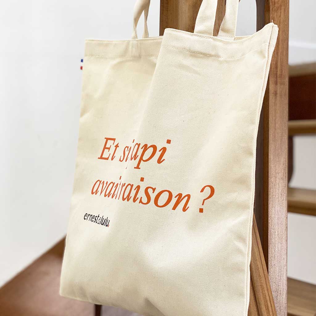 Tote bag - et si papi avait raison - coton bio GOTS - ernest&lulu