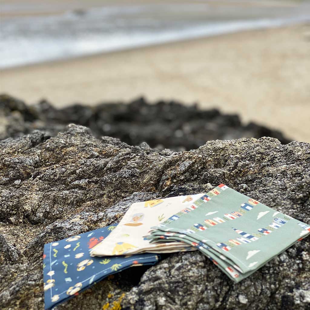 Mouchoirs en tissu imprimés made in france ernest&lulu