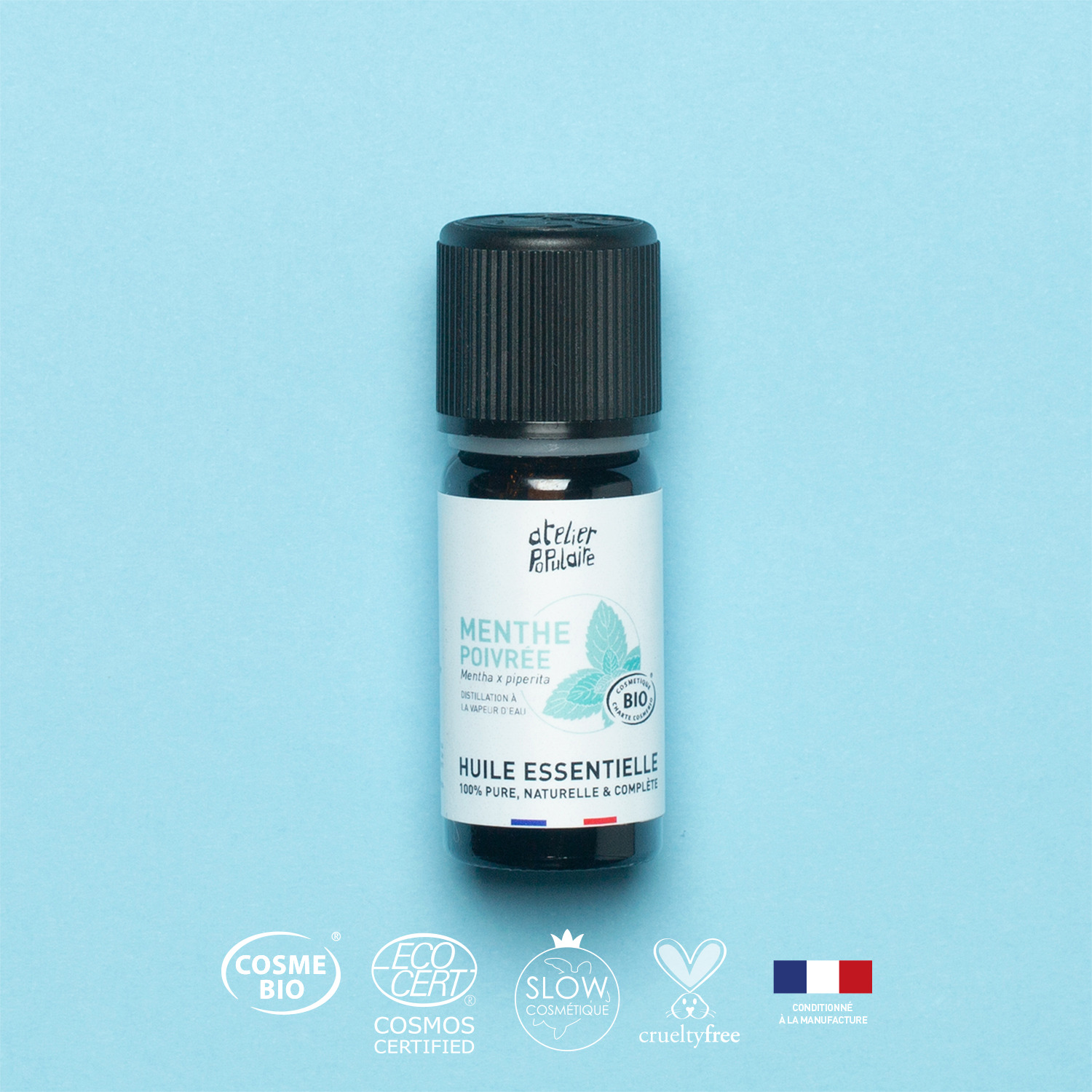 Huile essentielle biologique de Menthe poivrée | 10mL 2