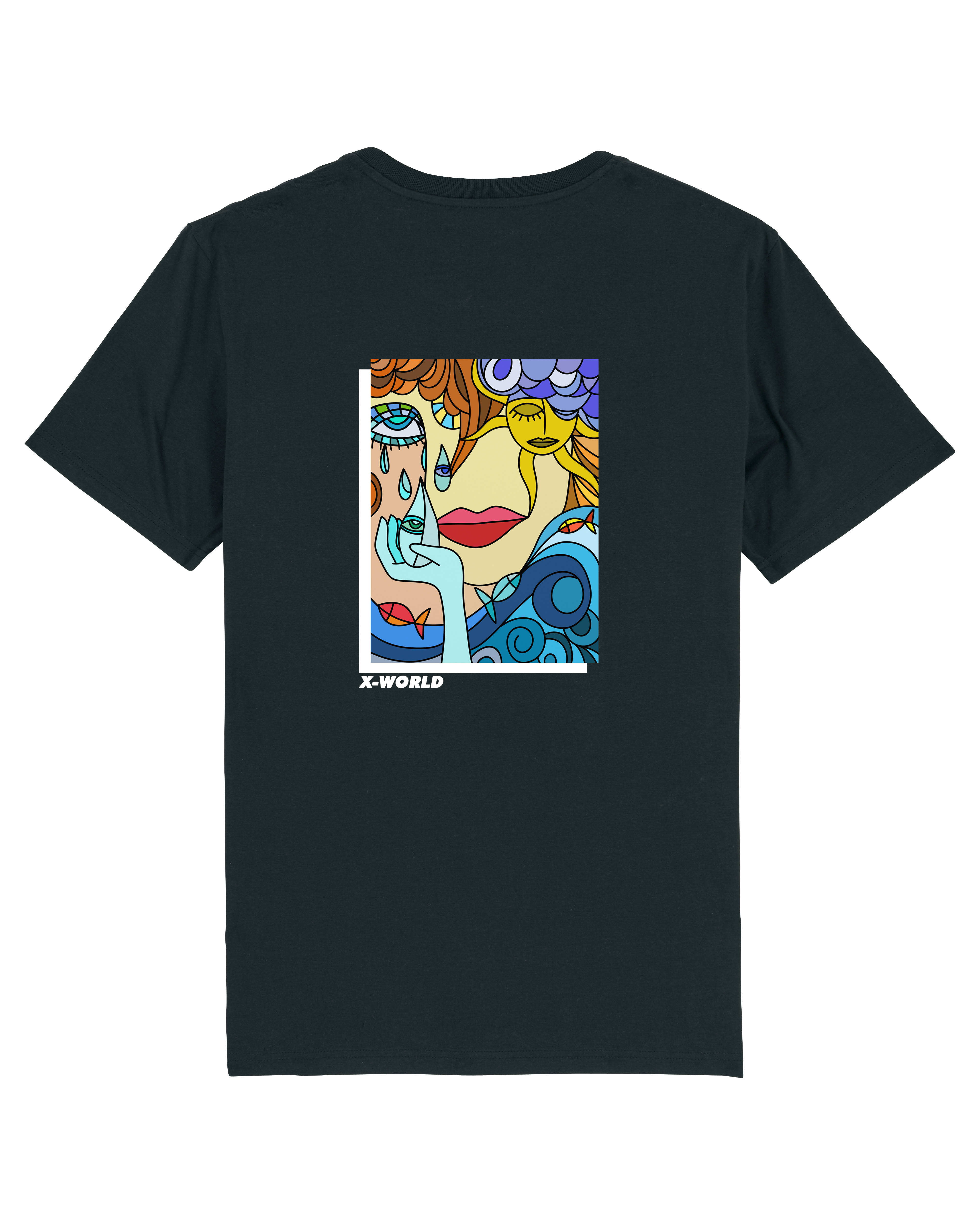 T-shirt - "Abstract Eyes" - Noir 2
