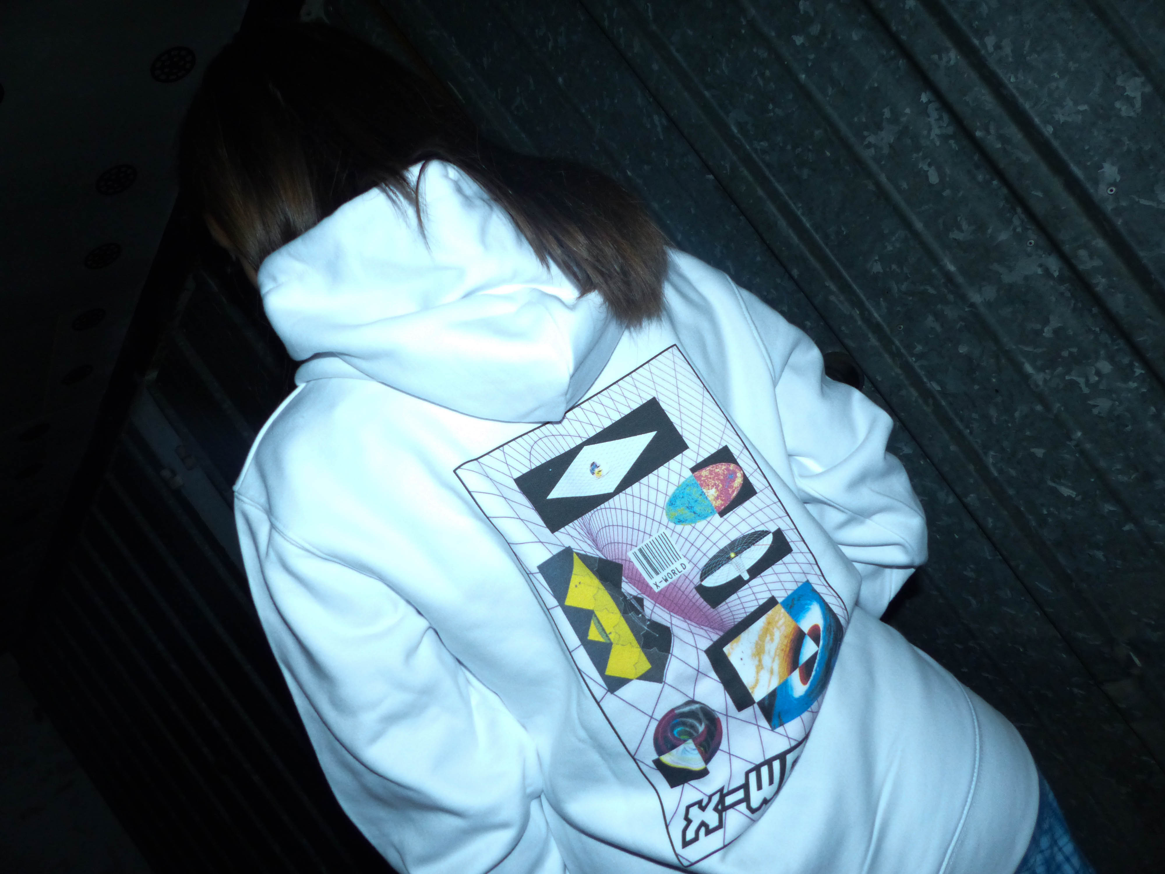 Sweat à capuche - "Univers" - Blanc 4