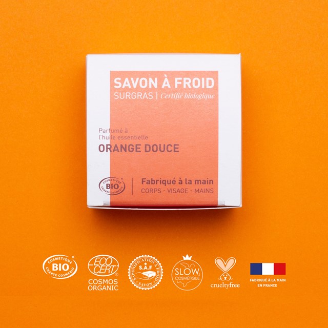 Orange douce | Savon à froid surgras certifié BIO 2