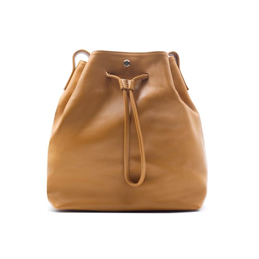 Sac seau cuir camel