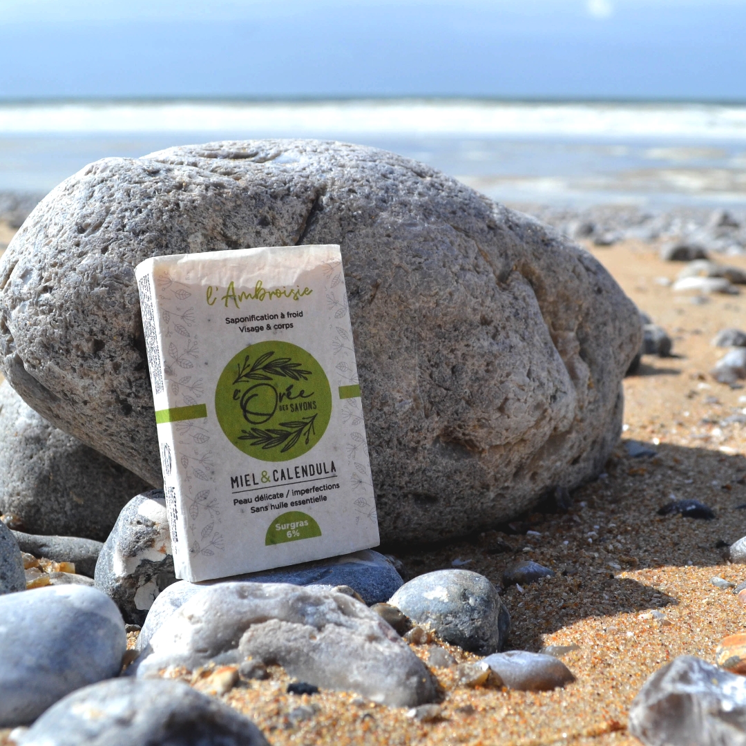 Savon solide L'Ambroisie - Miel & Calendula - 100g - Peaux délicates / Imperfections 3
