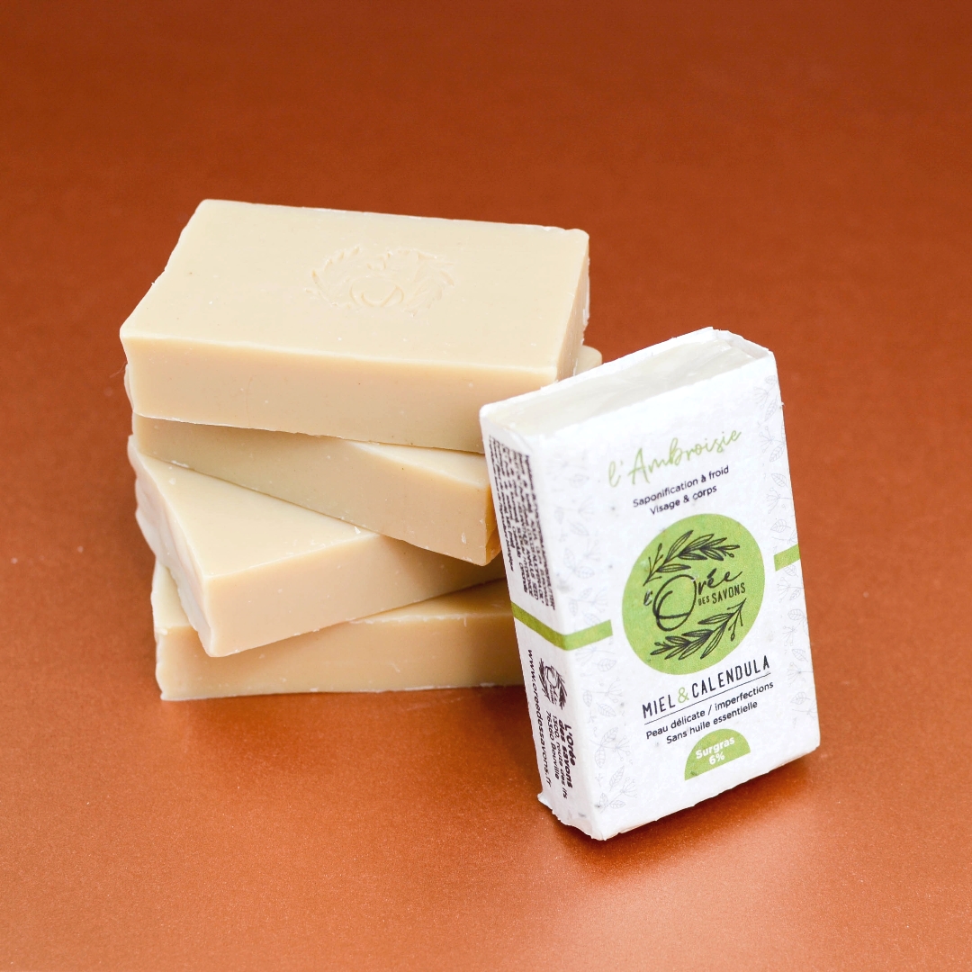 Savon solide L'Ambroisie - Miel & Calendula - 100g - Peaux délicates / Imperfections 5