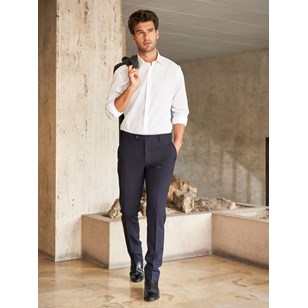 La pantalon ville bleu marine, 100% laine éthique