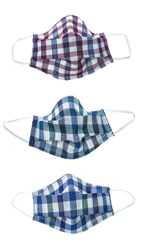 10 masques solidaires AP-HP Grands Carreaux Bandes Alternées / 5 pour mes proches, 5 pour l'AP/HP