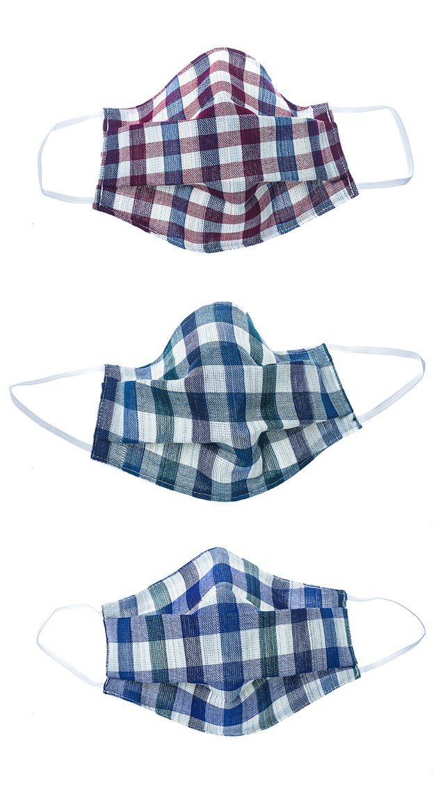 10 masques solidaires AP-HP Grands Carreaux Bandes Alternées / 5 pour mes proches, 5 pour l'AP/HP 2