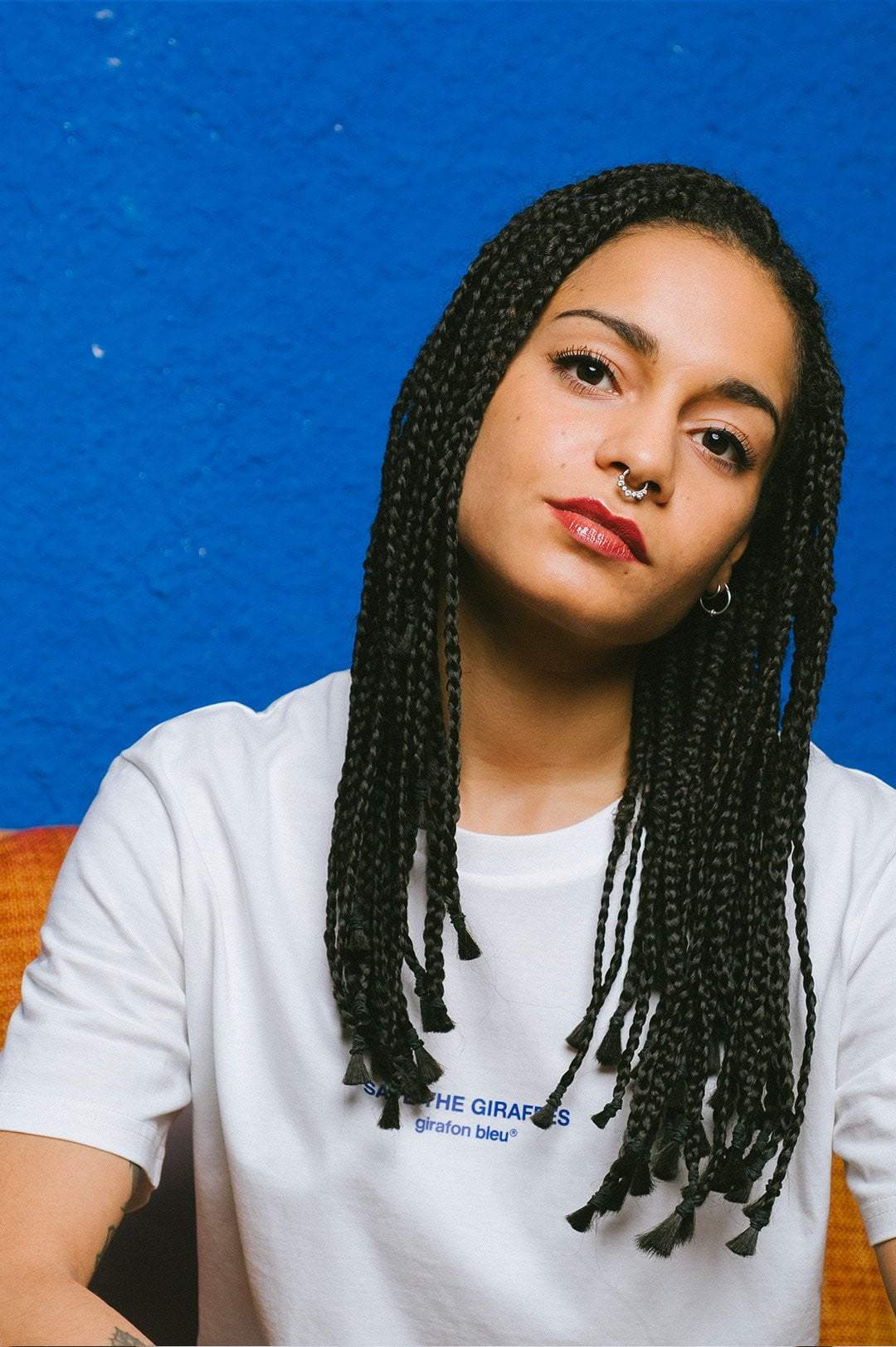 T-shirt ivoire "Save the giraffes" coton bio - doublon 3