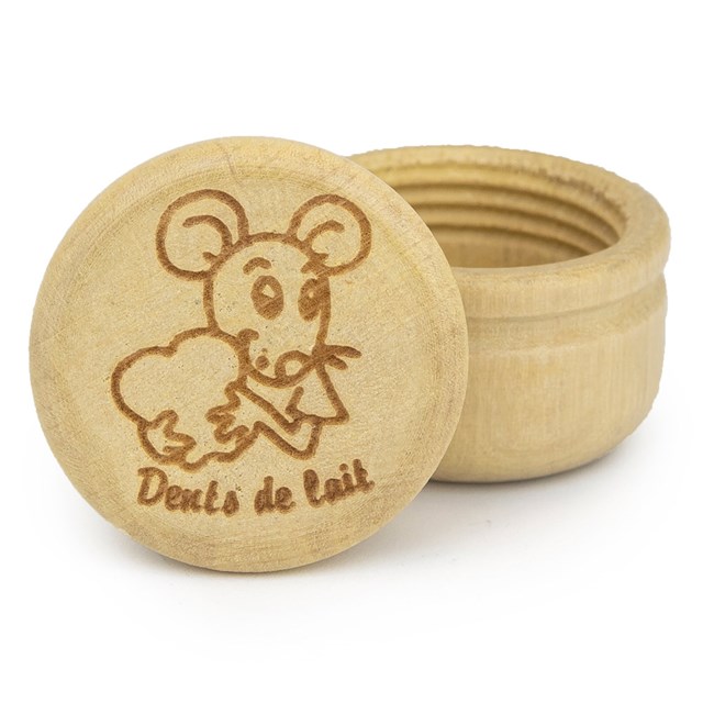 Boite à dent de lait en bois