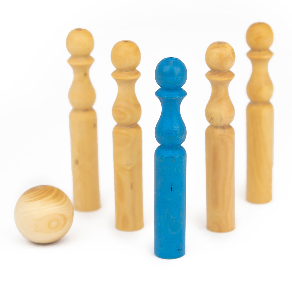 Mini jeu de quilles en bois