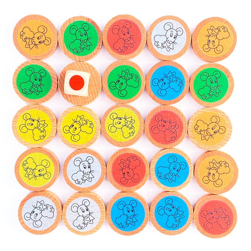 Pions de jeu en bois du Jura