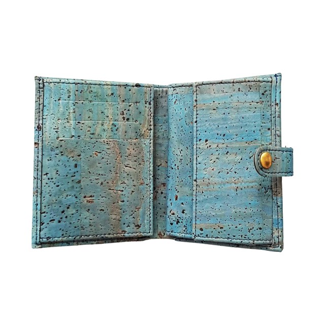 Porte-monnaie femme en liège noir Zoé 15
