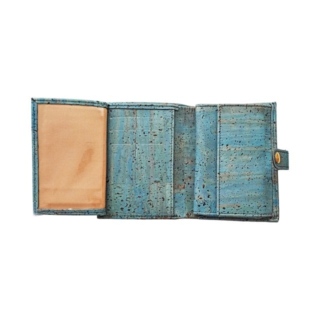 Porte-monnaie femme en liège noir Zoé 13