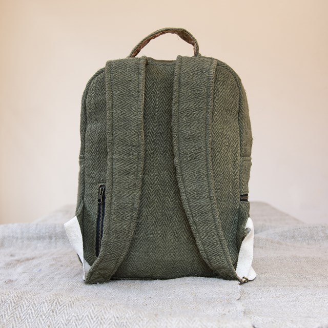 sac à dos éthique en chanvre upcyclé - Biruwa Anis - Vue dos