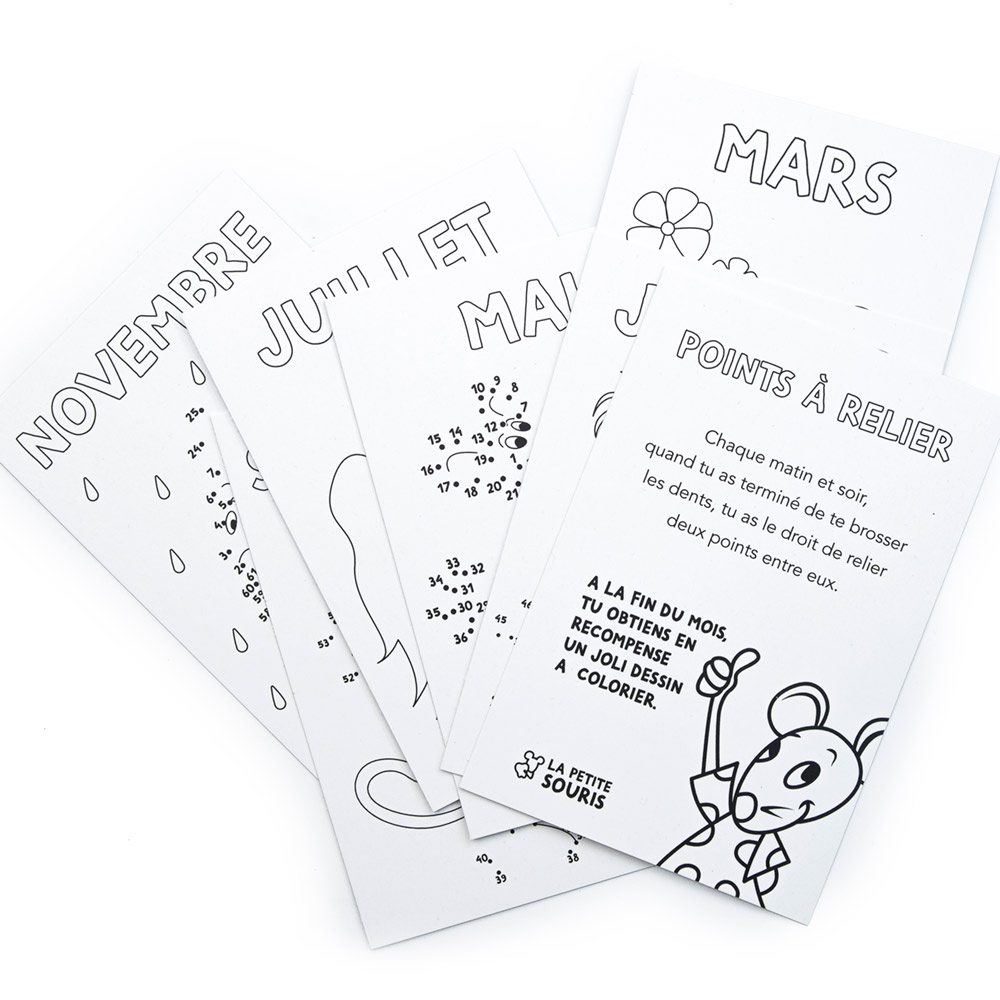 Cartes pour suivre le brossage des dents