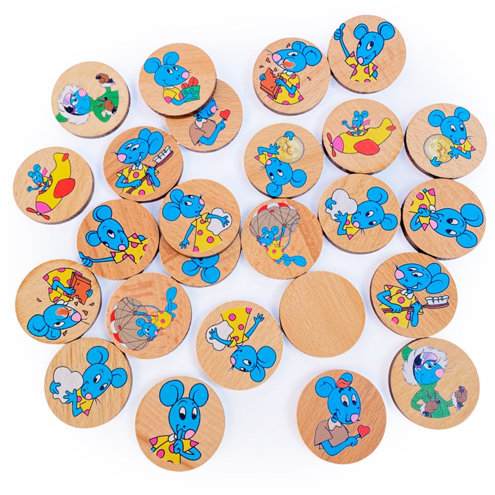 Pions du jeu de memory