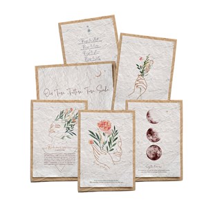 Lot de 6 cartes ensemencées - Féminin sacré