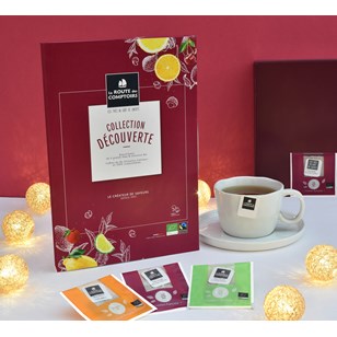 Assortiment de 6 grands thés et infusions bio - Coffret COLLECTION DECOUVERTE - 36 infusettes
