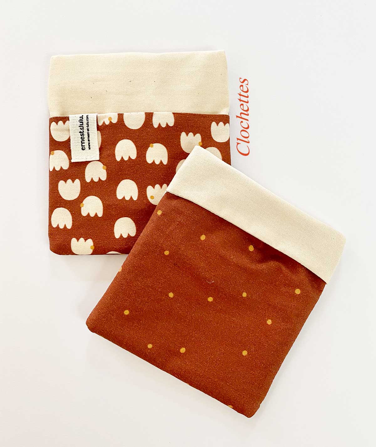 pochette pour mouchoirs en tissu lavables bio ernest&lulu