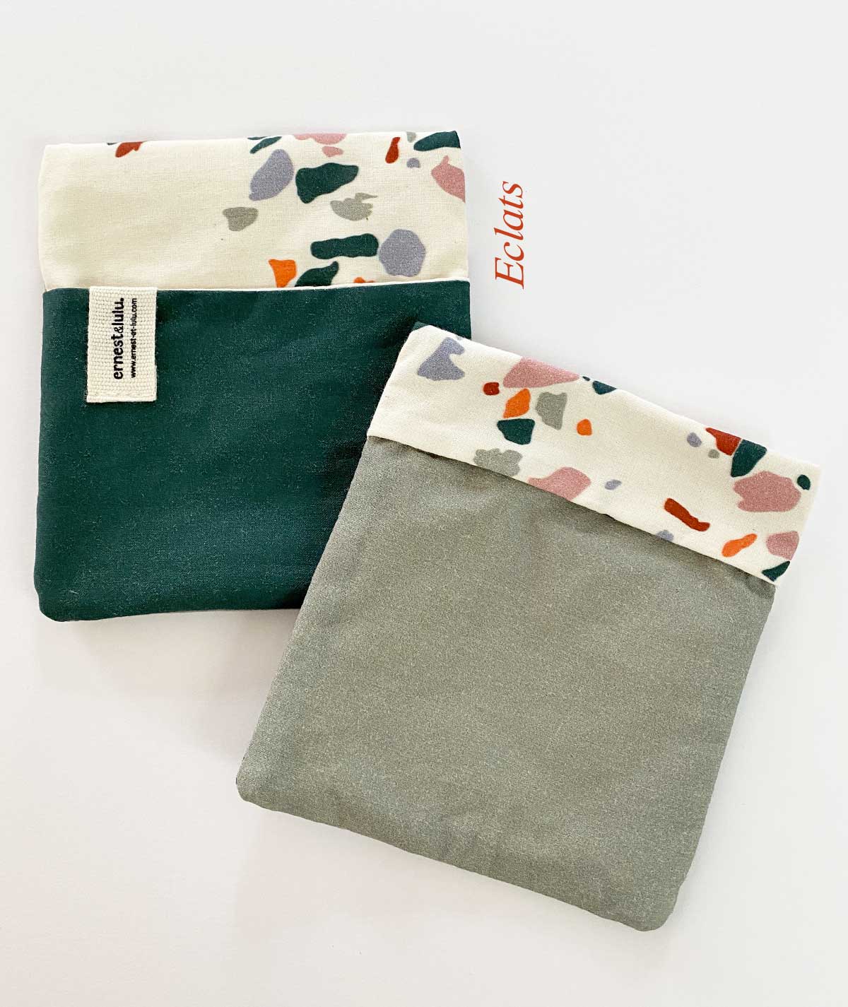 pochette pour mouchoirs en tissu lavables bio ernest&lulu