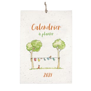 Calendrier 2021 en papier ensemencé - Animaux des bois