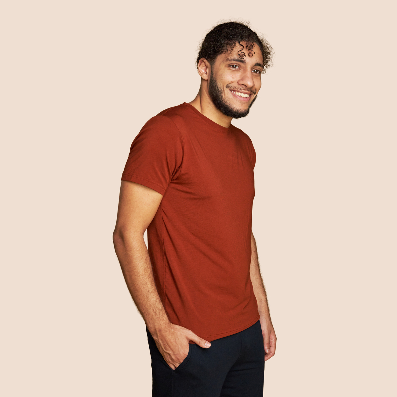 T-shirt rouille micromodal pour hommes