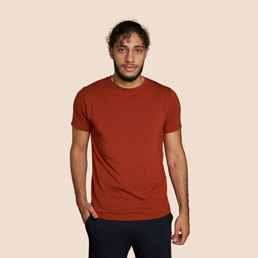 T-shirt coton & micromodal rouille