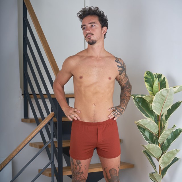 Caleçon confortable pour hommes rouille