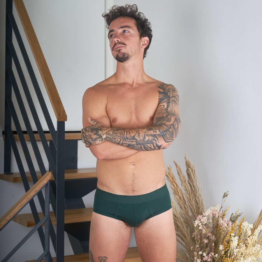 Slip vert bouteille - pack de 2 slips 2