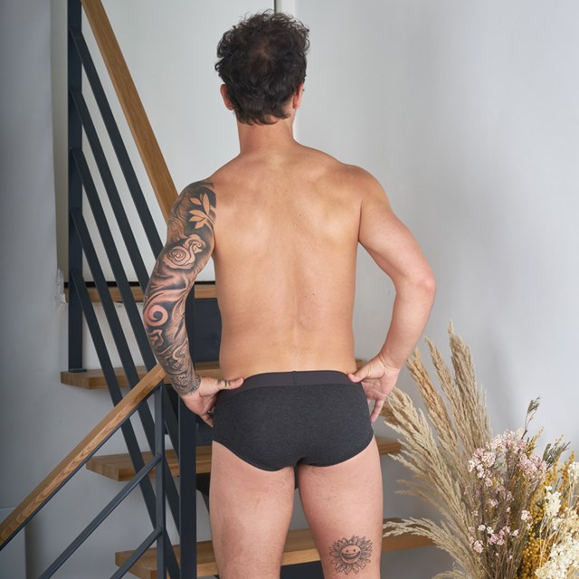 Slip gris pour hommes