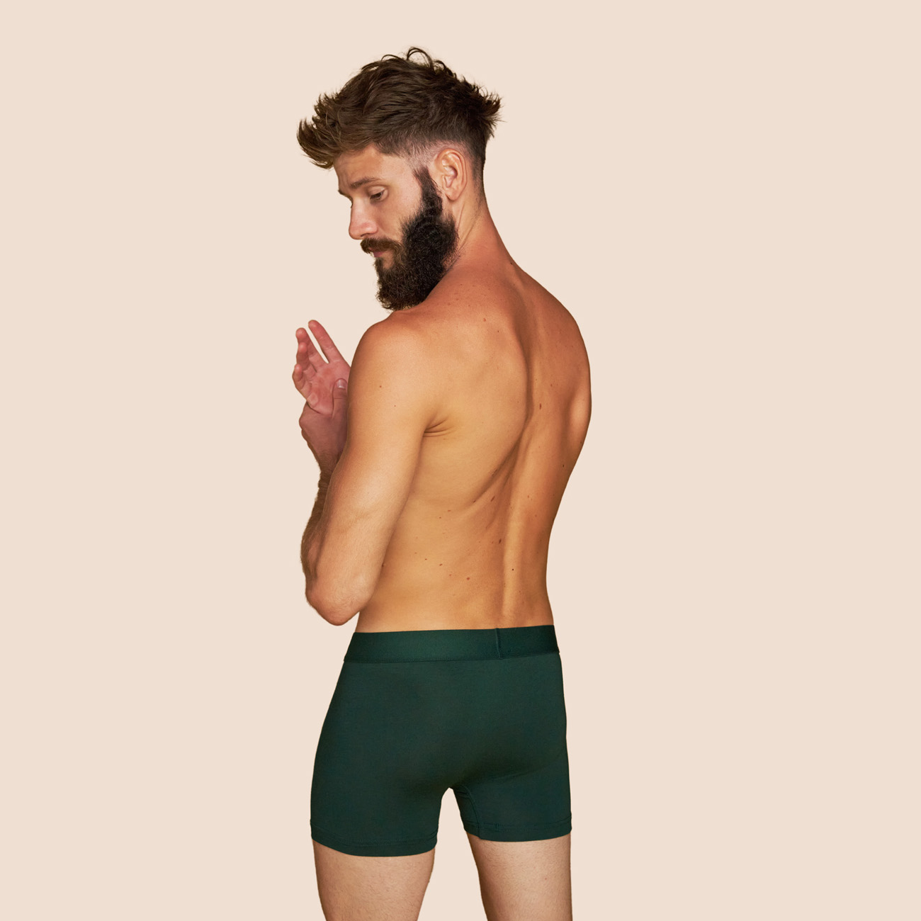 Boxer confortable pour hommes vert foncé