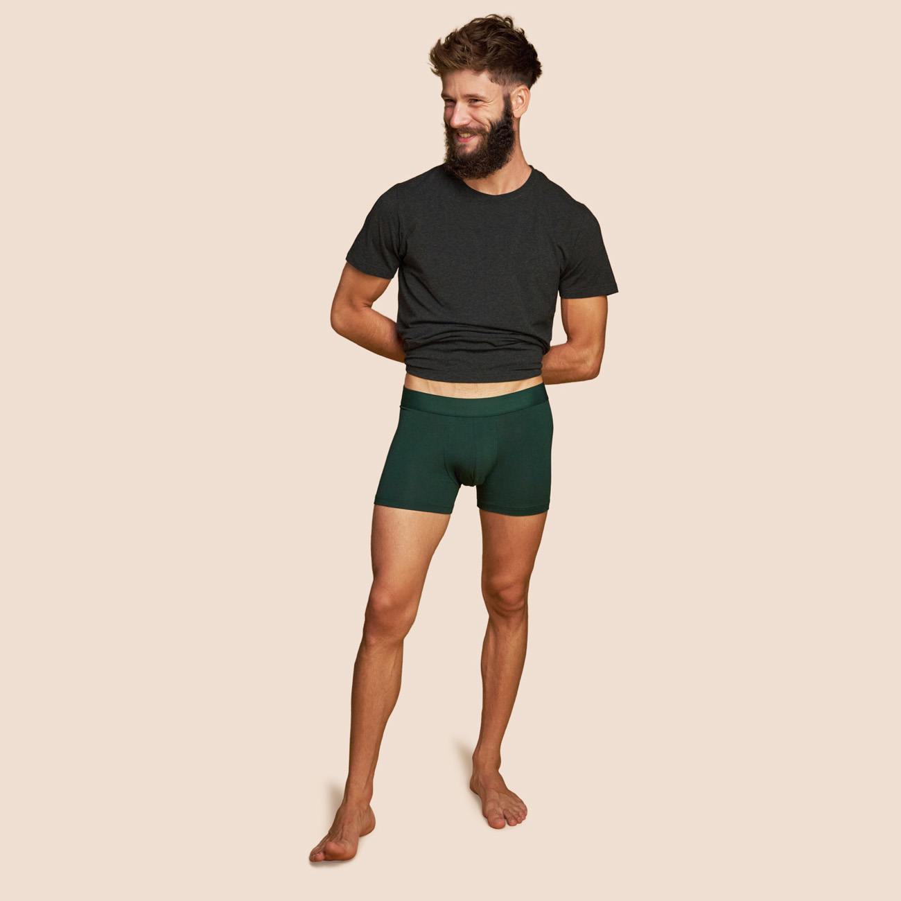 Boxer confortable pour hommes vert foncé