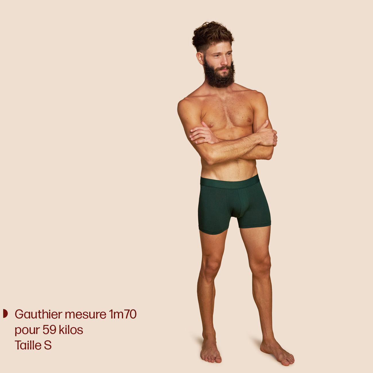 Boxer confortable pour hommes vert foncé