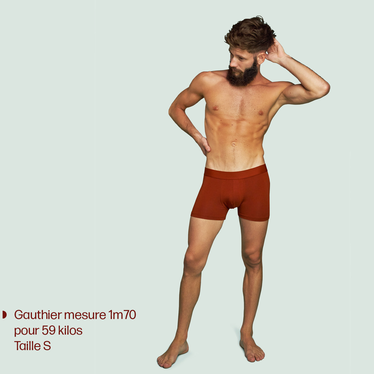 Boxer confort rouille pour hommes petrone