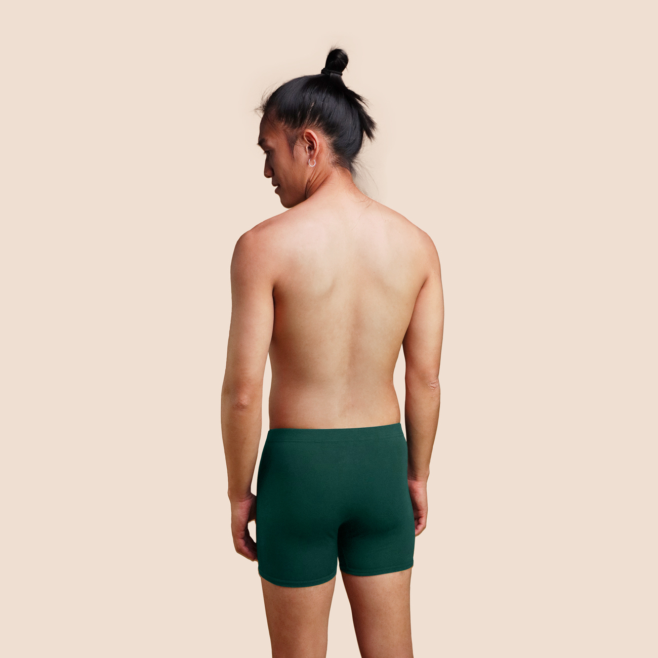 Boxer vintage confortable pour hommes vert bouteille micromodal