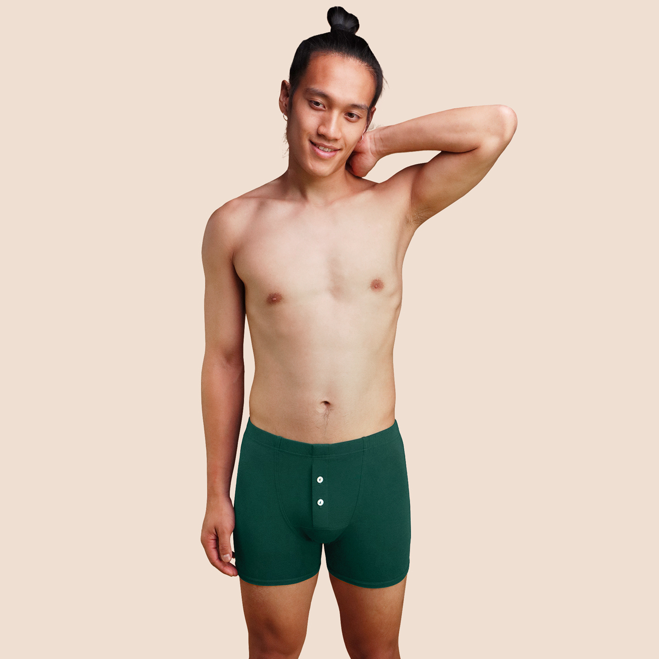 Boxer vintage confortable pour hommes vert bouteille micromodal