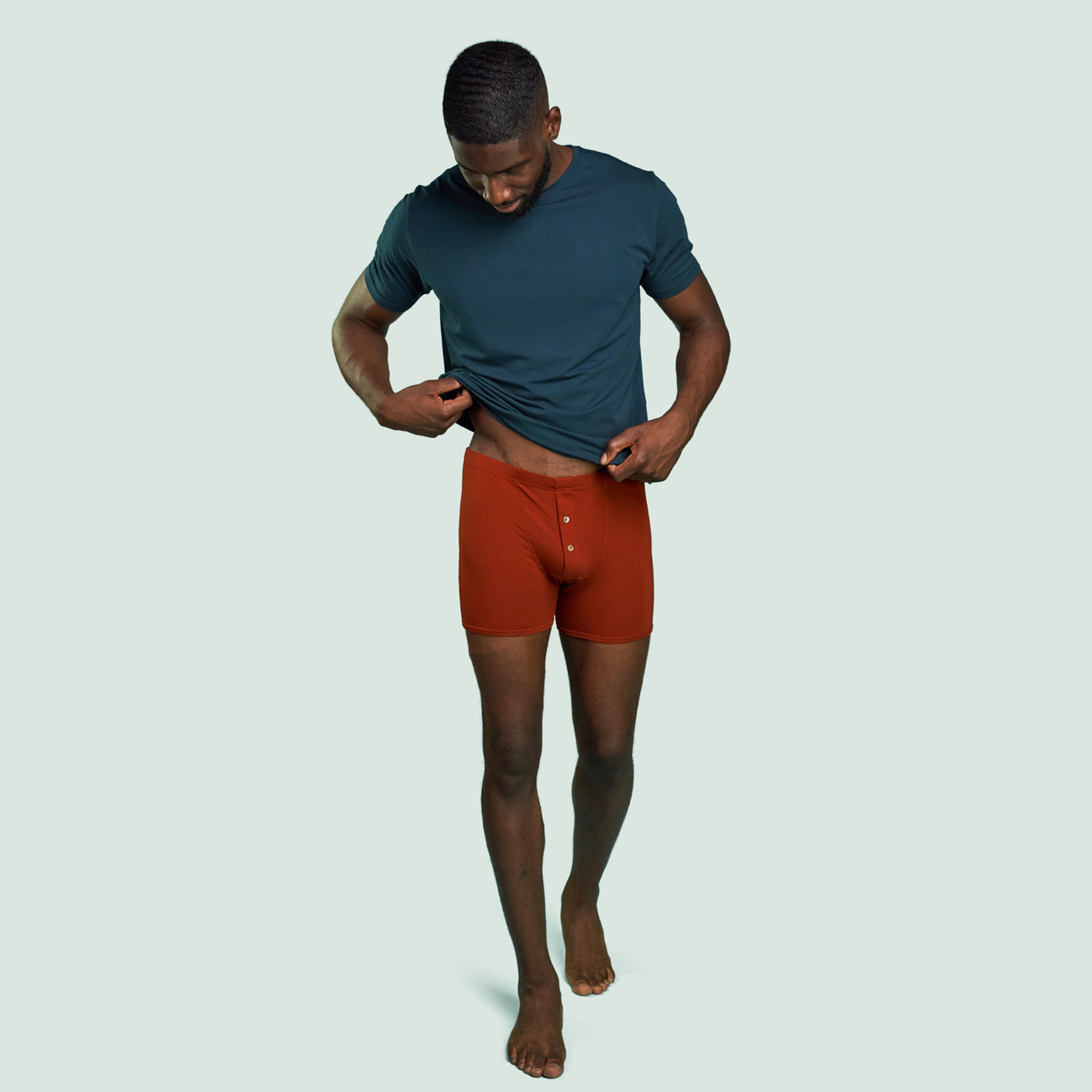 Boxer vintage confortable pour hommes rouille micromodal